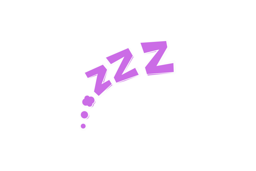 Dessin d'une bulle de parole qui dit "Zzzz" et qui représente le bruit du sommeil
